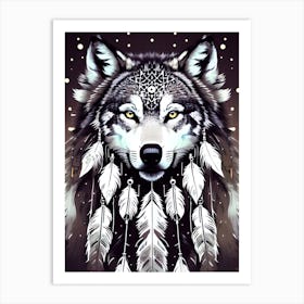 Wolf Painting 26 Art Print