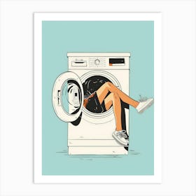 Waiting Time in a Washing Machine Art Print