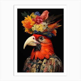 Bird With A Flower Crown Cardinal 2 Art Print