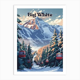 Big White Ski Resort Art Illustration Art Print