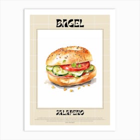 Jalapeno Bagel 1 Art Print