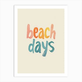 Beach Days (Version 3) Art Print