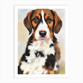 Petit Basset Griffon Vendeen 4 Watercolour Dog Art Print