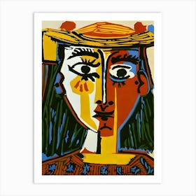 Pablo Picasso Woman With A Hat 1 Art Print