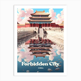 Forbidden City China History Palace Modern Travel Art Art Print