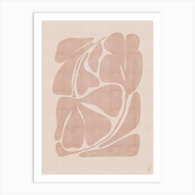 Beige Abstract Art Print