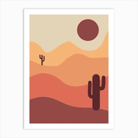 Cactus Desert 1 Art Print