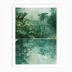 Pool In The Jungle Art Print