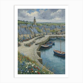 Boat In The Harbour Echoes of the Harbor Art Print