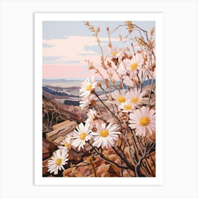 Asters 2 Flower Painting Art Print