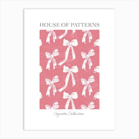 Pastel Pink Bows 1 Pattern Poster Art Print