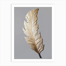 Gold Feather Wall Art 3 Art Print