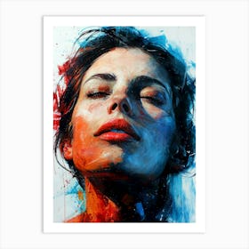 Portrait Of A Woman painting 4 Art Print