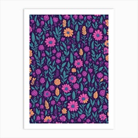 Floral Seamless Pattern Art Print