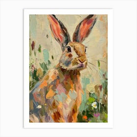 Polish Rex Rabbit Painting 1 Art Print