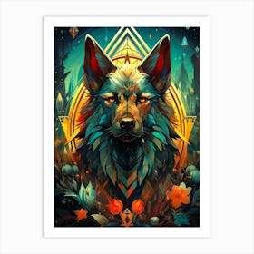 Wolf Native Art Print