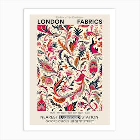 Poster Inspiring Floral London Fabrics Floral Pattern 2 Art Print