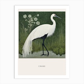 Ohara Koson Inspired Bird Painting Crane 2 Poster Art Print