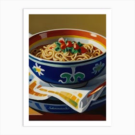 Bowl Of Spaghetti Art Print