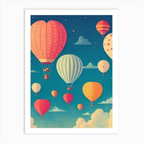 Hot Air Balloons In The Sky 2 Art Print