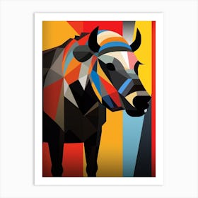 Bison Geometric Abstract 8 Art Print