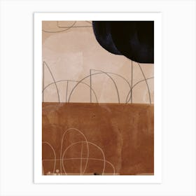 Rust And Dark Abstract 5 Art Print