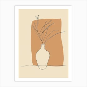 Athens Botanical Garden Boho Line Art Art Print