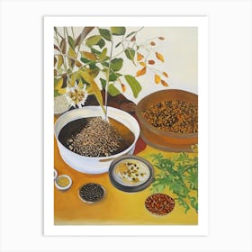 Ajwain Spices And Herbs Oil Painting Art Print