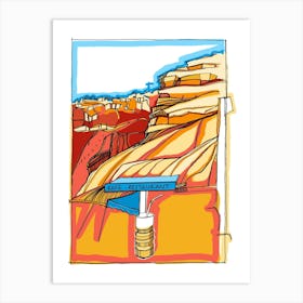 Blue Island In Greece Art Print