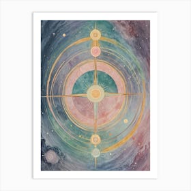 Galaxy Compass  Art Print