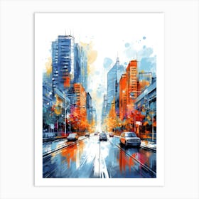 Abstract City Street Painting Art Print