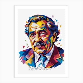 Gabriel García Márquez 01 Portrait WPAP Pop Art Art Print