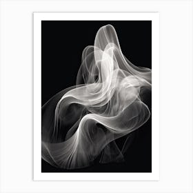 Black Art Smoke Art Print