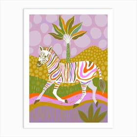 Rainbow Zebra Art Print