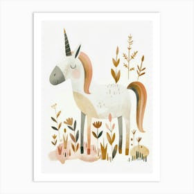 Charming Nursery Kids Animals Unicorn 2 Art Print