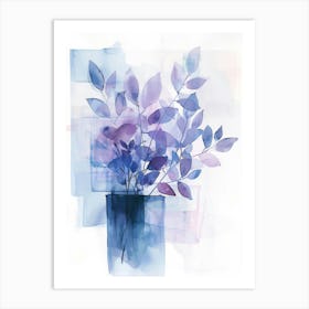 Watercolor Flowers In A Vase 2 Art Print