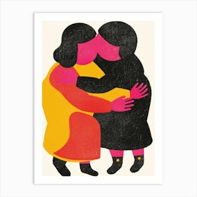 Two Women Hugging 3 Art Print