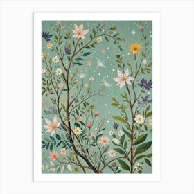 Winter Fairy Tree Art Print