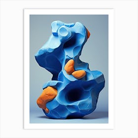 'Blue' , Stone Art Art Print