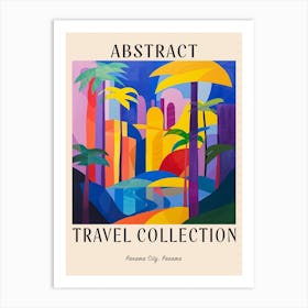 Abstract Travel Collection Poster Panama City Panama 1 Art Print