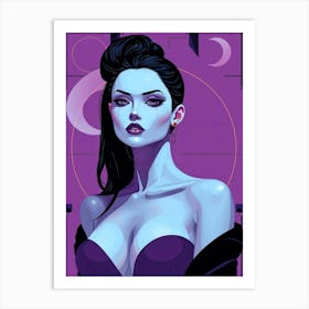 Sexy Woman in Purple Affiche