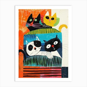 Three Cats 1 Art Print