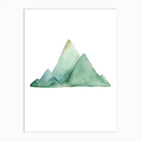 Watercolor Mountains 1 Art Print