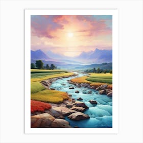 Landscape River Art Print