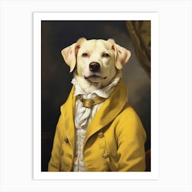 Dog In A Coat 1 Art Print