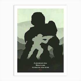 Halo Minimalist Quotes Art Print