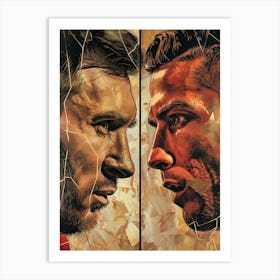 Lionel Messi Vs Ronaldo Art Print