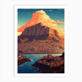 Cape Town Pixel Art 6 Art Print