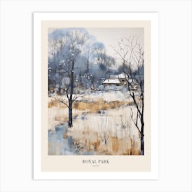 Winter City Park Poster Royal Park Kyoto 3 Art Print