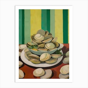 Clams 2 Italian Still Life Painting Art Print